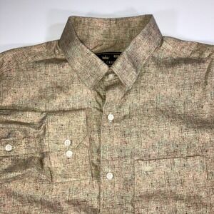 French Crown Mens 42 Multicolor Red Black Button Down‎ Long Sleeve Shirt